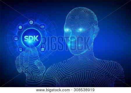 Sdk. Software Development Kit Programming Language Technology Concept On Virtual Screen. Technology 