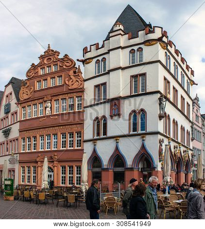 Trier, Germany- September 29: Market Square In Trier, Germany, On September 29, 2012. Trier Is The O
