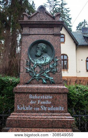 Bonn, Germany - Feb 7: Tomb Of August Kekule On Poppelsdorf Cemetery On Feb 7, 2013 In Bonn, Germany