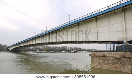 Branko Bridge In Belgrade Over River Sava