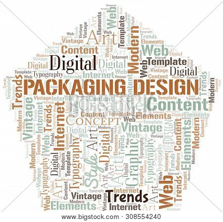 Packaging Design Word Cloud. Wordcloud Made With Text Only.
