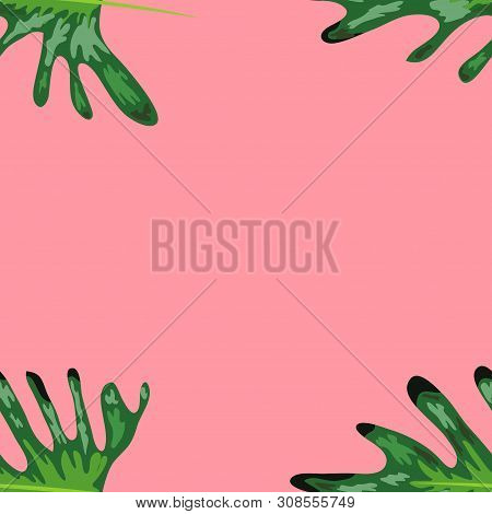 Seamless Vintage Floral Pattern. Exotic Leaves. Botanical Classic Illustration. Green