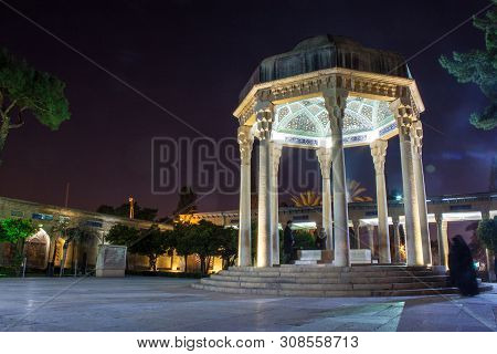 Tomb Of Poet Hafez In Shiraz, Iran. Hafez Lived In 14th Century And Is The Most Famous Poet In Iran.