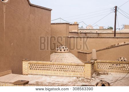 Roof Of Khan-e Ameriha Historic House In Kashan, Iran