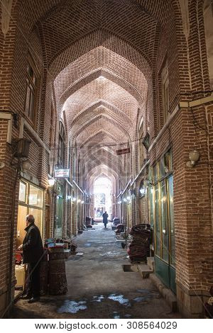 Tabriz, Iran - March 10: People In A Bazaar On March 10, 2013 In Tabriz, Iran. Bazaar Of Tabriz Was 