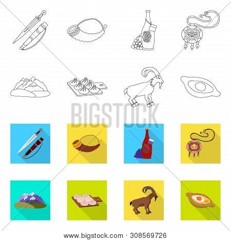 Vector Illustration Of Culture And Sightseeing Logo. Set Of Culture And Originality Stock Vector Ill