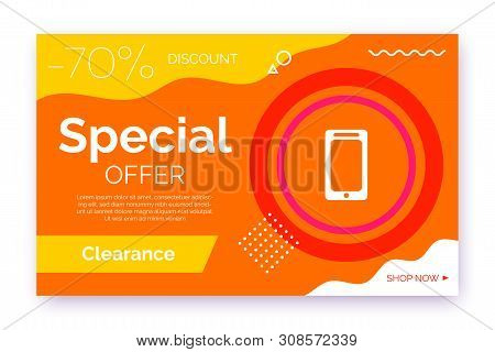 Web Promotion Banner For Sale, Offer, Advertisement.