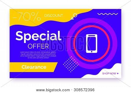 Web Promotion Banner For Sale, Offer, Advertisement.