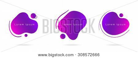 Modern Colorful Gradient Abstract Banners. Fluid Elements Set