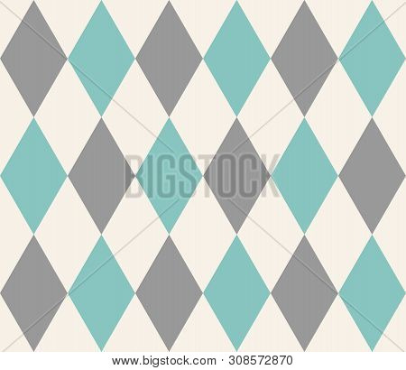 Abstract Geometric Seamless Pattern With Rhombuses. Endless Background Of Geometric Shapes. Vector I