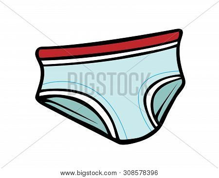 Cartoon Vector Illustration Of A Pair Of Underwear