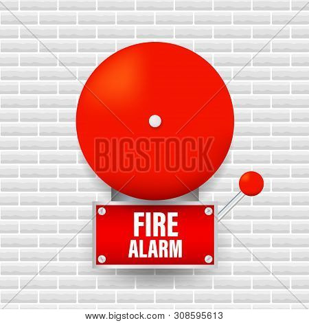 Fire Alarm System. Fire Equipment. Vector Stock Illustration