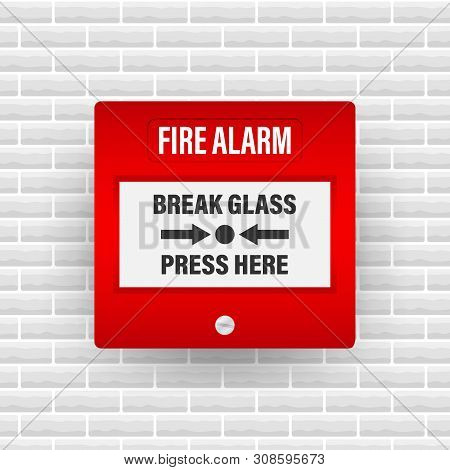 Fire Alarm System. Fire Equipment. Vector Stock Illustration
