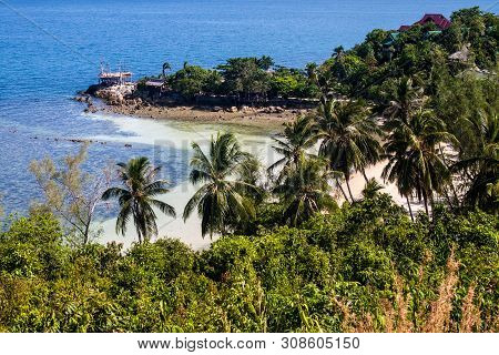 View On Haad Son Beach On Koh Phangan Island, Thailand