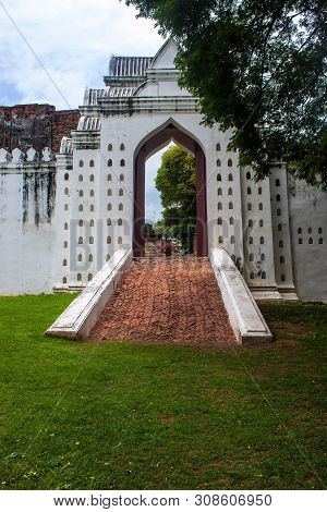 Gate To Phra Narai Ratchaniwet Roal Palace Complex, Lopburi, Thailand