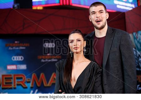 LOS ANGELES - JUN 26:  Ivica Zubac, Kristina Prisc at the 