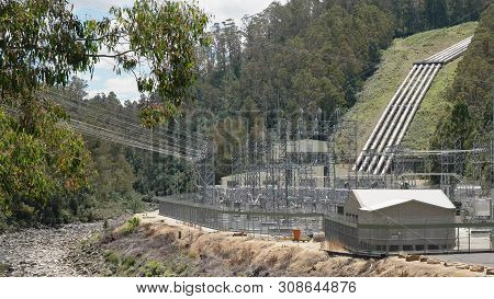 Tarraleah, Australia- January, 6, 2017: Tungatinah Hydro Power Station At Tarraleah In Tasmania