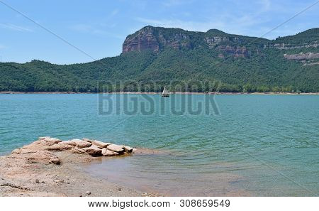 Pantano De Sau In The Province Of Barcelona