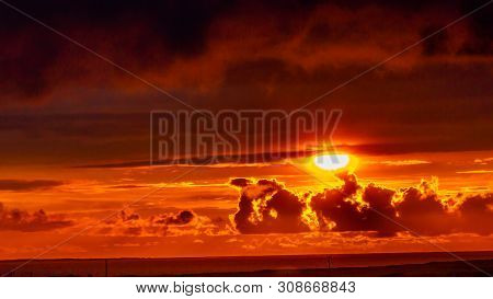 Beautiful Sunset In The Village Of Doolin In County Clare In Ireland, Wild Atlantic Way, Wonderful C