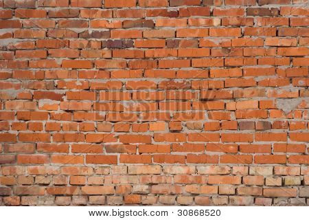 Vecchio sfondo di muro in mattoni rossi