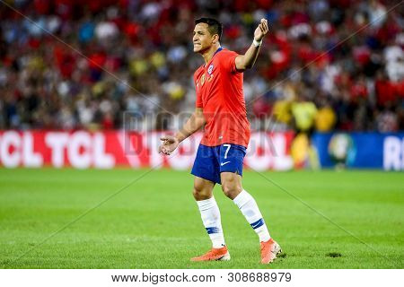 Rio De Janeiro, Brazil - June 24, 2019: Sanches Sanchez Of Chile Kicks The Ball During  The 2019 Ame