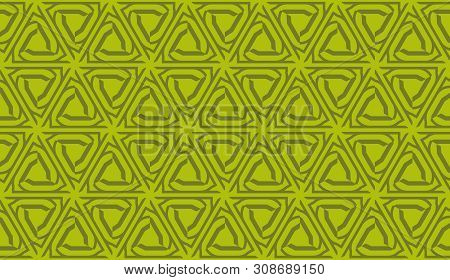 Template With Geometric Pattern. Vector Seamless Illustration. Triangles Style