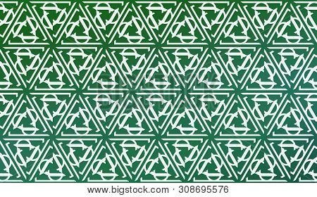 Template With Geometric Pattern. Vector Illustration. Triangles Style. Colorful Gradient Background.