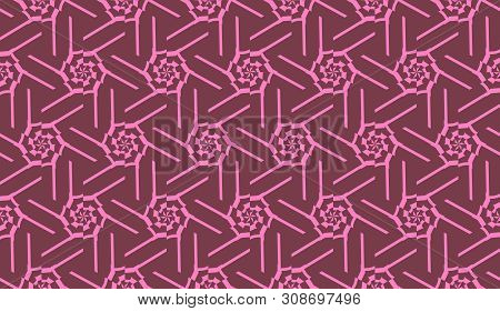 Pattern With Abstract Illusion Triangles. Vector Seamless Illustration. For Your Business, Presentat