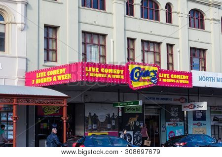 Melbourne, Australia - June 9, 2019: The Comics Lounge Is A Comedy Club Entertainment Venue On Errol