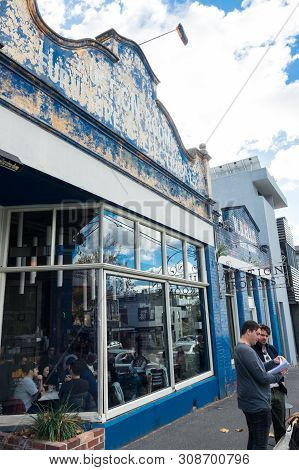 Melbourne, Australia - June 9, 2019: Auction Rooms Cafe Is A Rustic Cafe On Errol Street In North Me
