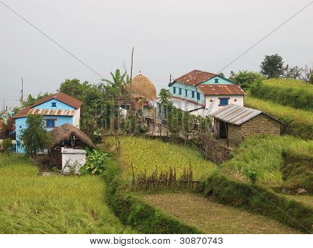 Smukke lille landsby nær Pokhara