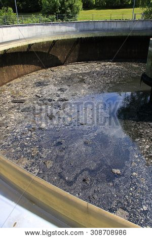 King Chair And Pump Sump In A Secondary Clarifier Emptied For Cleaning