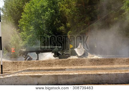 Tyumen, Russia - June 23, 2017: Army Games. Engineering Formula Contest. Highest Military And Engine