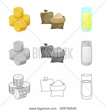 Vector Illustration Of Farm And Agriculture Logo. Collection Of Farm And Technology Stock Symbol For