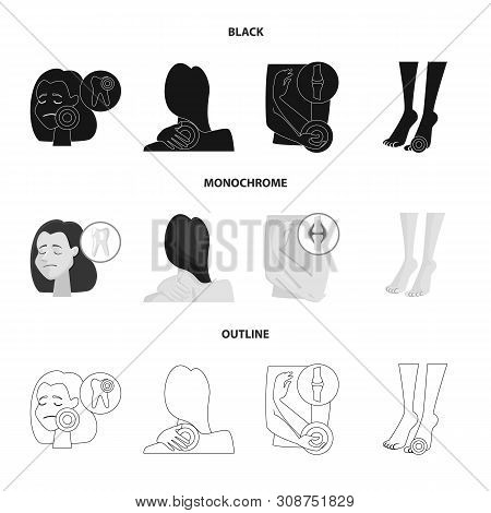 Vector Design Of Hospital And Rendering Logo. Set Of Hospital And Help Stock Symbol For Web.