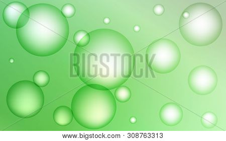 Background With Bubbles. Design For Your Header Page, Ad, Poster, Banner. Pastel Gradient Color Vect