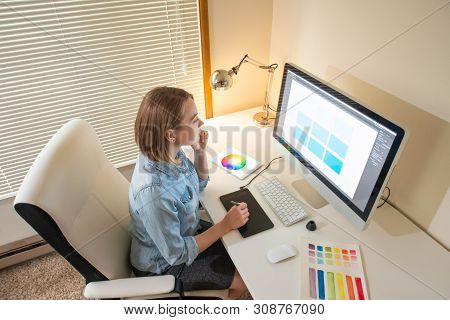 Artist Creative Designer.web Development.work With Color.flane Illustrator Graphic Skill Concept