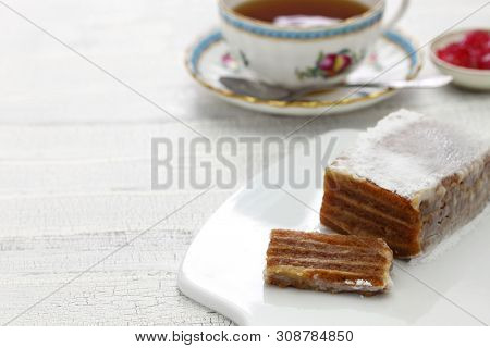 homemade apple pastila, russian dessert isolated on white background