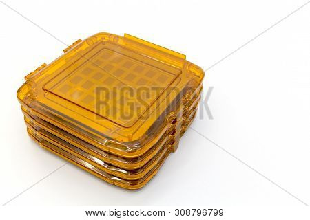 Photo Of Photomasks For Photolithography Process An Orange Boxes