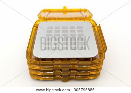 Photo Of Photomasks For Photolithography Process An Orange Boxes