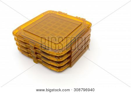 Photo Of Photomasks For Photolithography Process An Orange Boxes