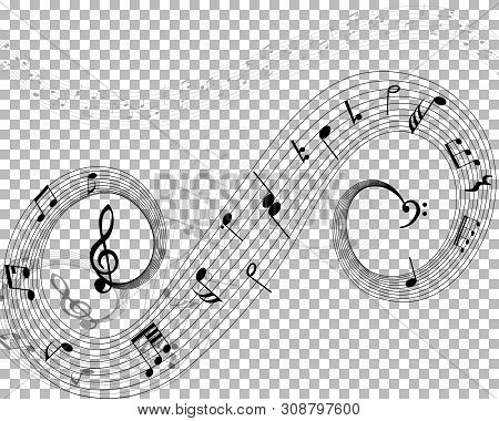 Vector Notes Design With Transparency Grid On Back. Vector Illustration.