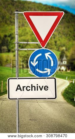 Street Sign The Direction Way To Archive
