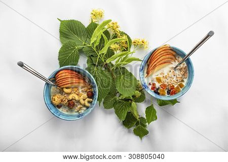 Almond Milk, Dried, Bircher Muesli, Breakfast Bowl, Nuts Berries, Oats Nuts, Cereals, Cereals, Grano