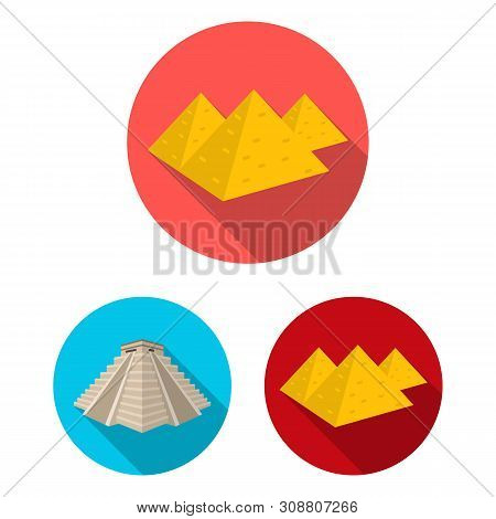 Bitmap Illustration Of Pyramid And Egypt Symbol. Collection Of Pyramid And Egypt Stock Bitmap Illust