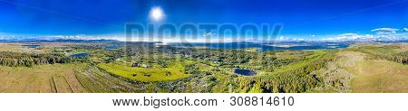 Aerial View Of The Coastline Seen From Clooney Towards Portnoo By Ardara, County Donegal . Ireland