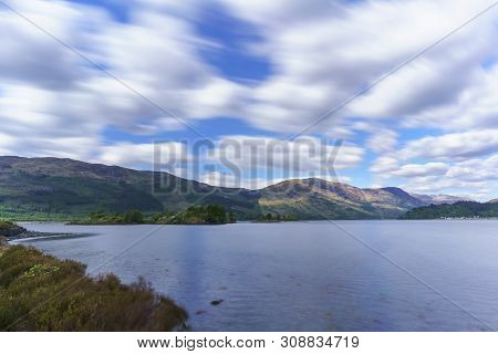 Eilean Munde Or The Burial Island Is A Small Island In Loch Leven In Summer , Glencoe , Scotland