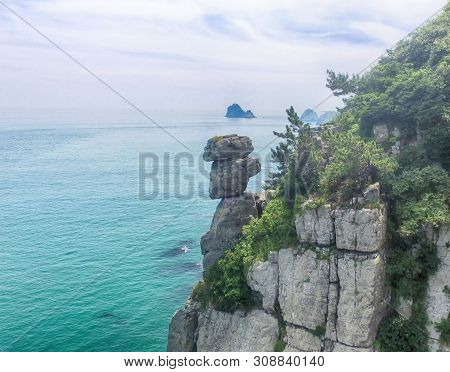 Aerial View Of Nongbawi Stone At Igidae Park, Busan, South Korea, Asia