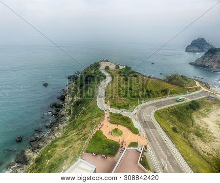 Aerial View Of Oryukdo Skywalk, Busan, South Korea, Asia