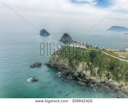 Aerial View Of Oryukdo Skywalk, Busan, South Korea, Asia